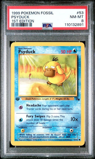 graded psyduck card [SOLD] Pokemon TCG Graded Card: 2019 Unified Minds Slowpoke & Psyduck GX  English #218 PSA 9 main image 0