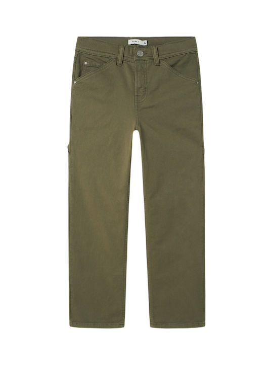 Name It Kinderhose Cargo Stoff Grün