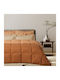 Das Home Duvet Single with Microfiber Filling 160x220cm 9694 Happy Salmon, Teracotta 550 GSMGsm 10.5 togs Togs