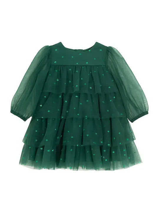 Children's Dress Long Sleeve Green