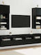 Животно помещение ТВ единица Black Beech с Осветление Д40.5xШ30xВ90бр