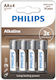 Philips Alkaline Batteries AA 1.5V 4pcs
