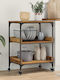 vidaXL Kitchen Trolley Wooden Brown 60x41x80.5cm