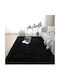 SpitiBazaar Χαλί Ορθογώνιο Γούνινο Μάυρο 70x140cm