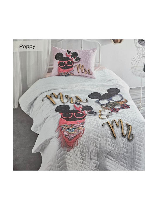 Cotton Club Set Pătură Pentru Copii Single Cu Față De Pernă Poppy 160x240 Cm