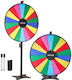 Vevor 914 Mm Prize Wheel 18 Position Prize Wheel Base Roulette Win Fortune Adjustable Height 2 Markers 6 Colors Easy Assembly Party Pub Trade Show Carnival