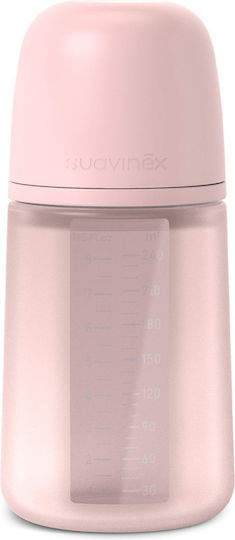 Suavinex Plastic Baby Bottle Anti-Colic with Silicone Teat Pink Rosewater 240ml