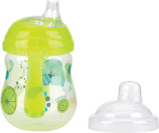 Nuby Educational Sippy Cup Silicone with Handles Green for 6m+m+ 270ml