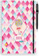 Daily Diary Grid 14x21cm Elastic Pen 890139 Various Designs