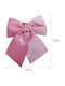 Fundă Decorativă de Crăciun Catifelată Roz 35cm X 30cm 1 Bucată