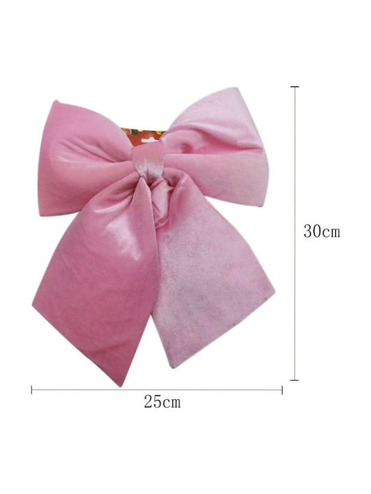 Fundă Decorativă de Crăciun Catifelată Roz 30cm x 25cm 1 Bucată
