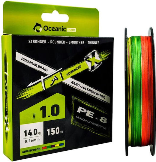 Oceanic Team Tai Advanced Χ Pe 1.2 X 8 300m Multicolor 0.18mm