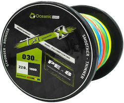 Oceanic Team Tai Advanced Χ Pex8 1000m Mehrfarben 0.25mm Angelschnur