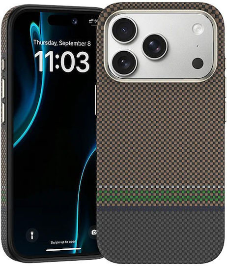 Benks Armor Pro Back Cover Fibră Aramidă / Silicon Maro (iPhone 17 Pro Max)
