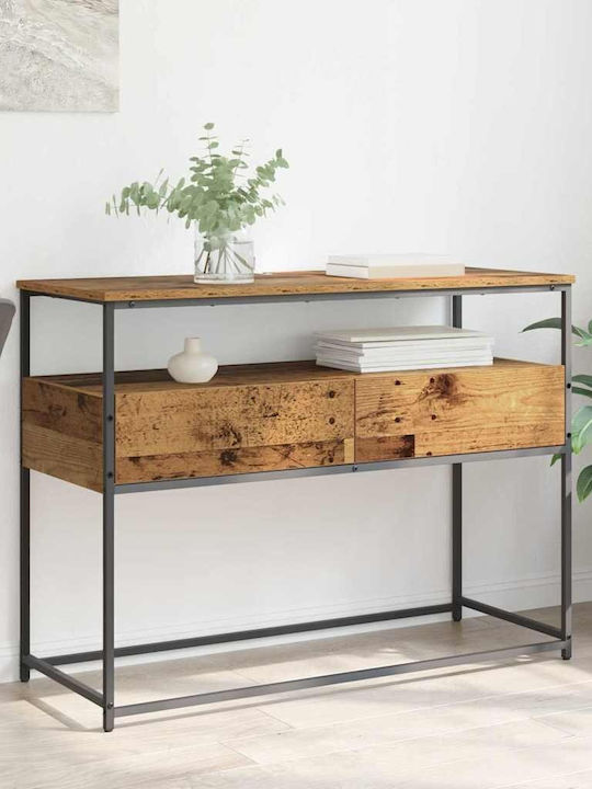 Конзолна маса Метална Old Wood Д100xШ40xВ75cm