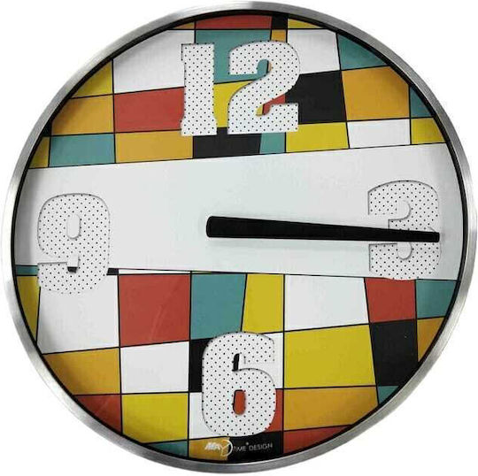 Wanduhren Kunststoff Mehrfarbig Ø12cm