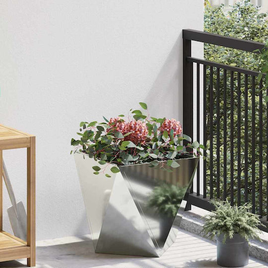 vidaXL Pot Metallic Silver 40x40x40cm.