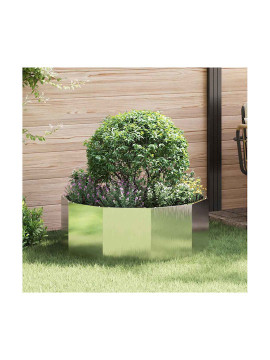 vidaXL Ghiveci Metal Silver 90x90x35cm.
