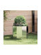 vidaXL Ghiveci Metal Silver 60x60x50cm.