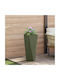 vidaXL Topf Metallisch Green 30x30x75cm.