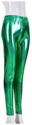 Green Foil Leggings