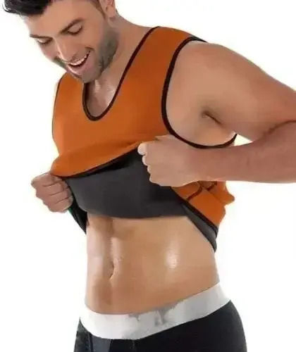 Men's Slimming Sweat Vest Yc Support Body 098z Orange Medium
