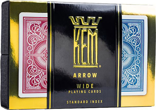 Kem Arrow Wide Set Playing Card 1pc Plastic for Poker