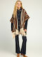 Women's Brown Cape with Hood
