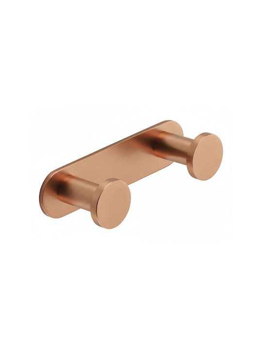 Bronze Art Double Wall-Mounted Bathroom Hook Inox Copper