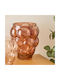 Decorative Glass Vase Edia Brown 22x22xH25cm