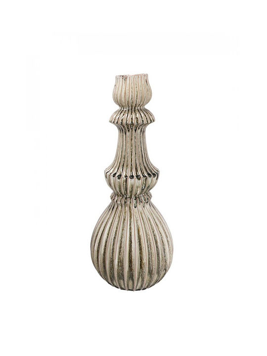 Zaros Vază Decorativă Ceramică Argintiu 20x20x3...
