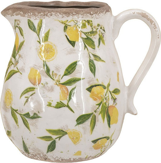 Artekko Βάζο Κεραμικό Lemon Κίτρινο Φ20xΥ20cm