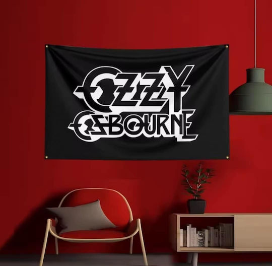 Σημάια Οζι Οζμπορν Λόγκο 90*1.50 Ασπρόμαυρη Flag Ozzy Osbourne Logo 90*1.50 Black White Molfs