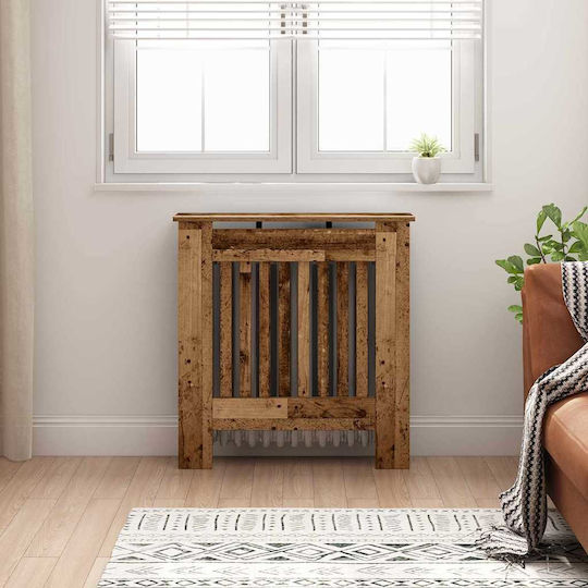 vidaXL Radiator Cover Made of Brown Particleboard 78x19x81.5cm