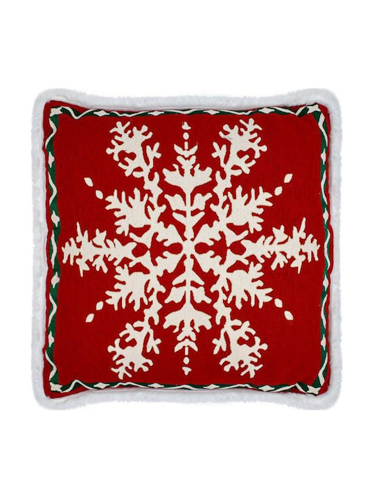 Decorative Christmas Pillow Fylliana Red-White-Green 44x44cm