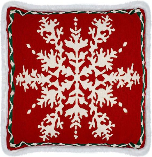 Decorative Christmas Pillow Fylliana Red-White-Green 44x44cm