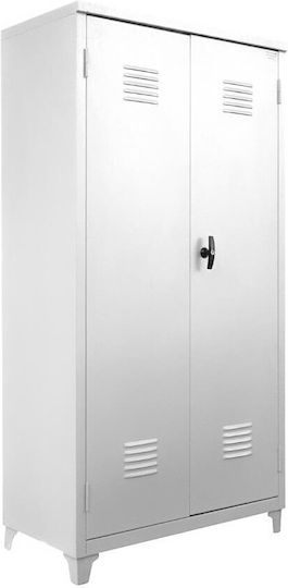 Doppelflügeliger Metallischer Gaalvanisierter Außenschrank mit Verriegelungsfunktion 100x45x175cm