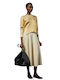 Women's Long Sleeve Sweater Woolen Gold