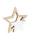 Edelman Wood Christmas Decorative Star 17x2x18cm Beige