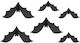 Black Decorative Bats 6 Pieces
