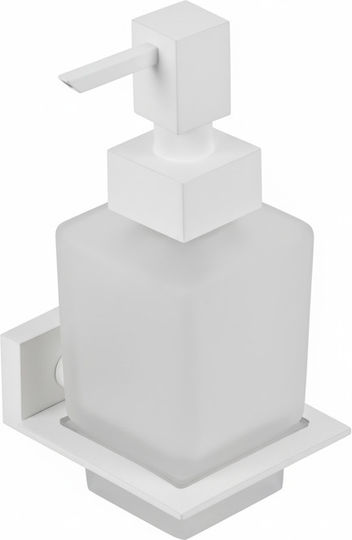 Bronze Art Επιτοίχιο Dispenser Γυάλινο Λευκό