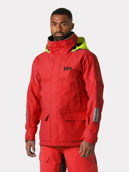 Helly Hansen Pier Μπουφάν Αδιάβροχο Alert Red