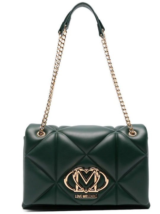 Moschino Дамска Чанта През Рамо Зелена