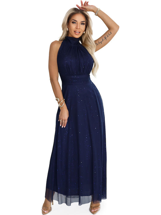 Numoco Maxi Φόρεμα για Γάμο / Βάπτιση Navy Blue