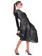 Midi Evening Dress Black Suzán