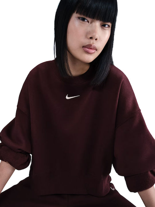 women's burgundy nike sweatshirt