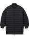 Women's Long Bomber Jacket Double Sided for Winter Black