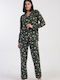 Vienetta Secret Winter Damen Pyjama-Set Green