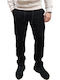 Pantaloni Chino cu Croială Slim Black