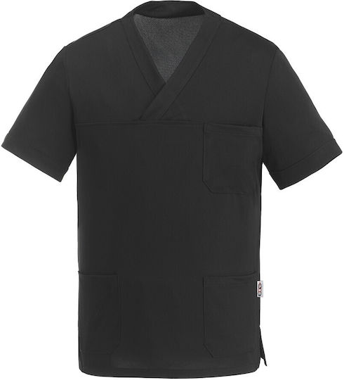 Rashguard Neagră Cu Mâneci Scurte 100% Microfibra Ego Chef Ego Chef